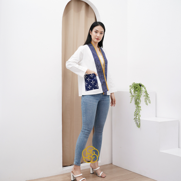 Gendhis Cardigan Kimono Outer Linen Premium - Image 3