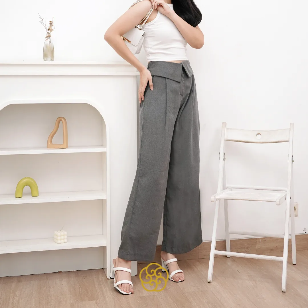Celana Kulot Wanita - Iswara Katun Premium Semi Wool Luxe Twill