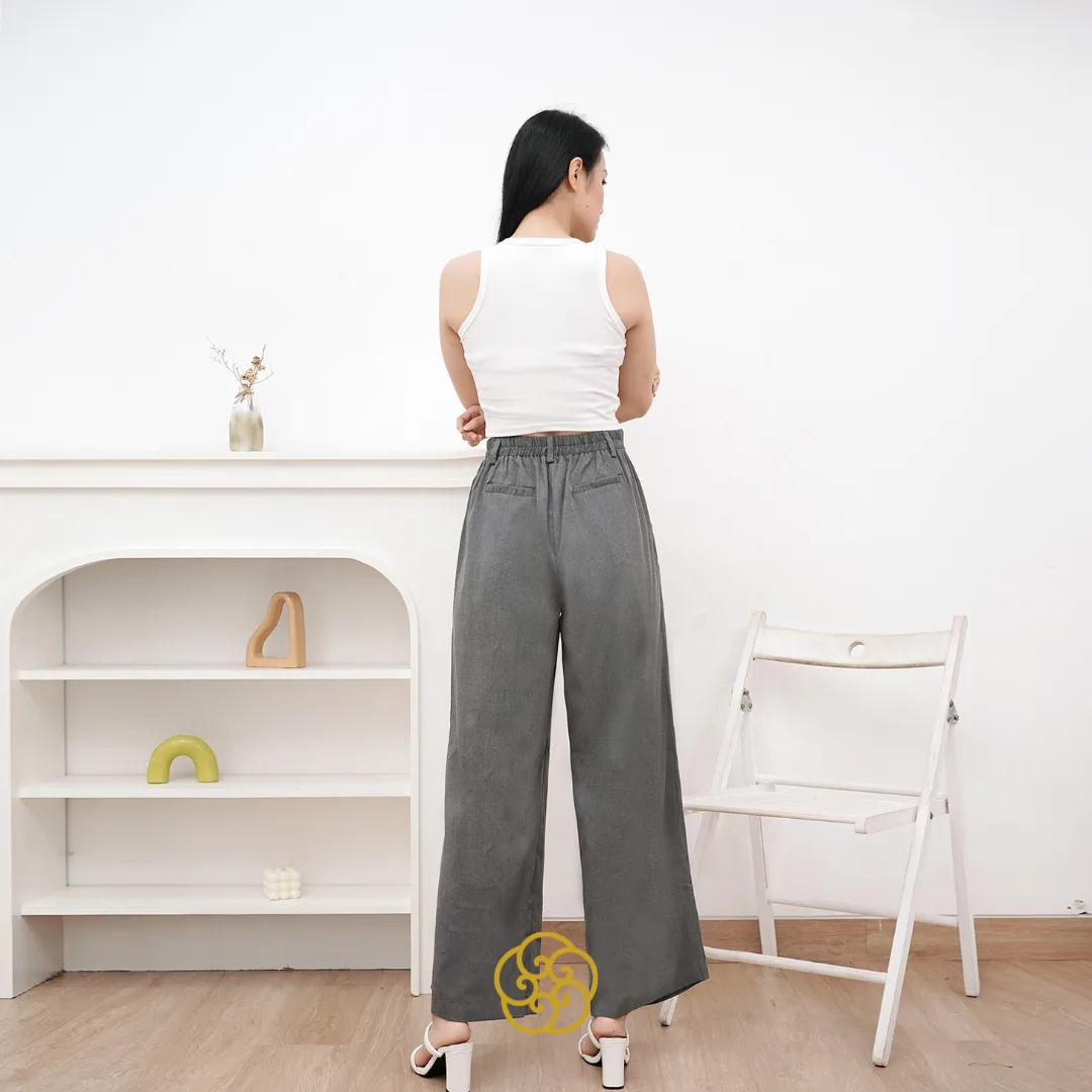 Celana Kulot Wanita - Iswara Katun Premium Semi Wool Luxe Twill