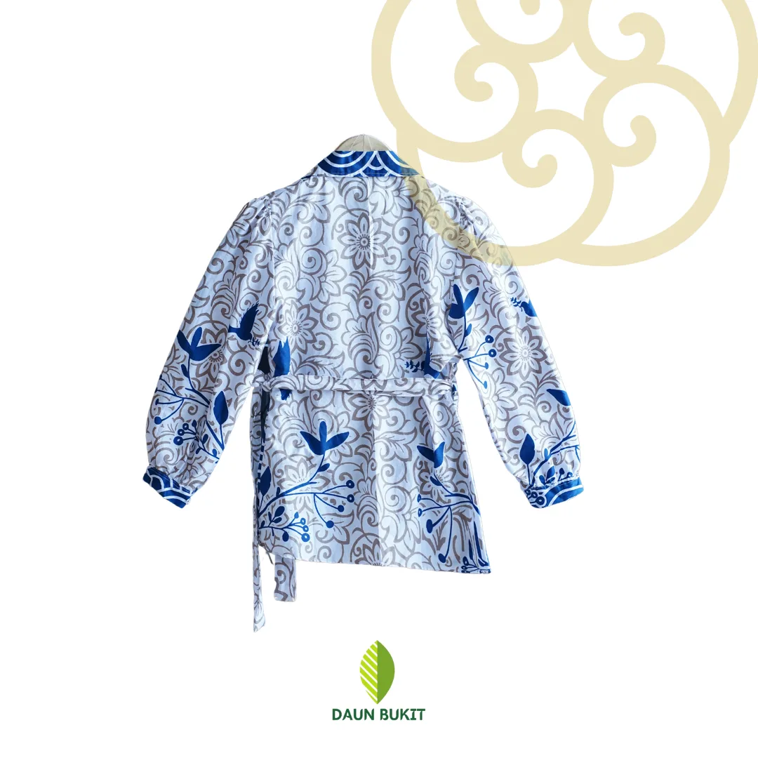 Atasan Batik Wanita Blouse Kimono Motif Batik Nue