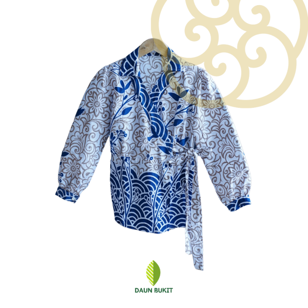 Atasan Batik Wanita Blouse Kimono Motif Batik Nue