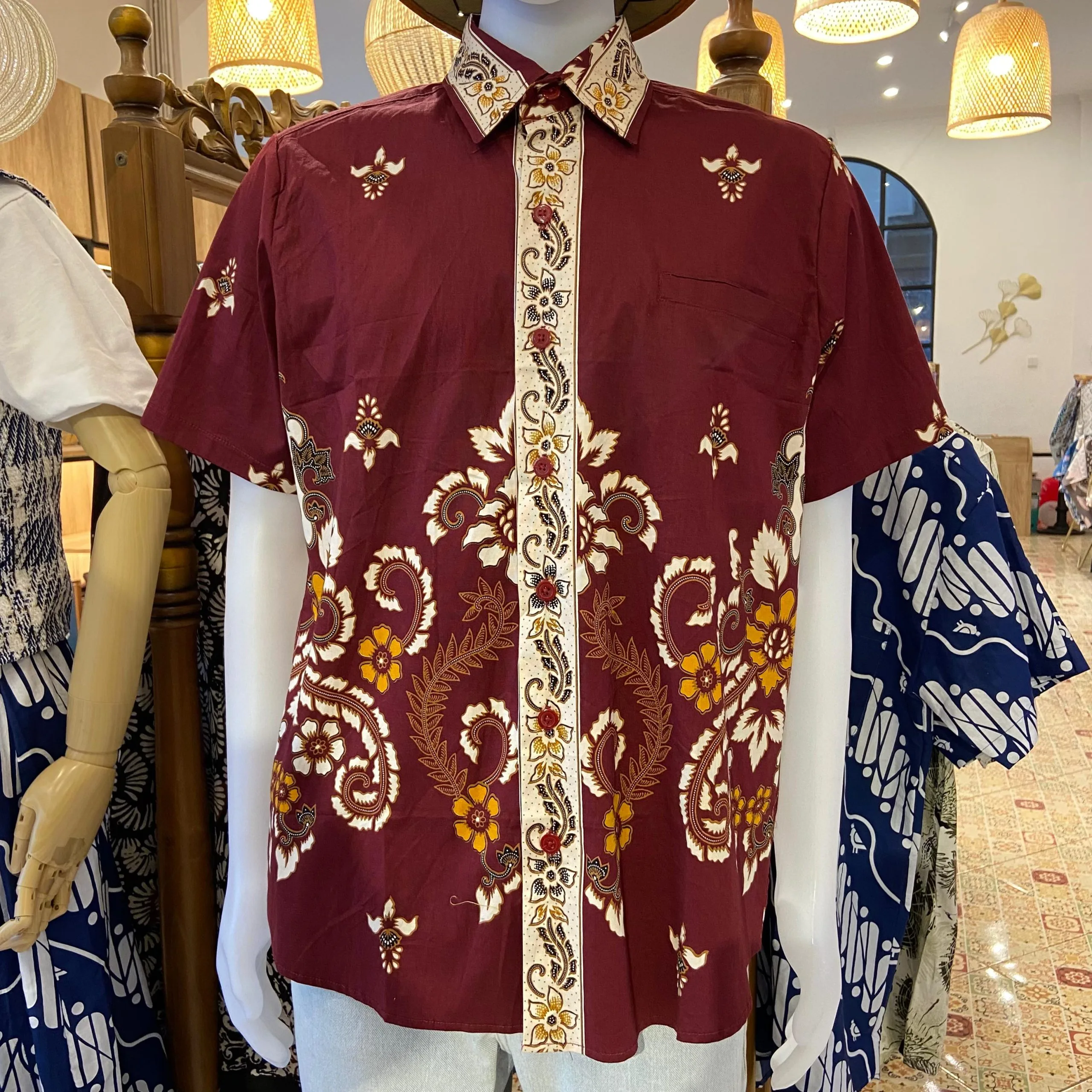Kemeja Batik Pria Motif Mix Katun Premium
