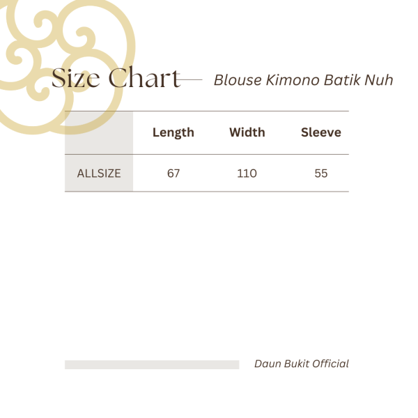 Atasan Batik Wanita Blouse Kimono Motif Batik Nue