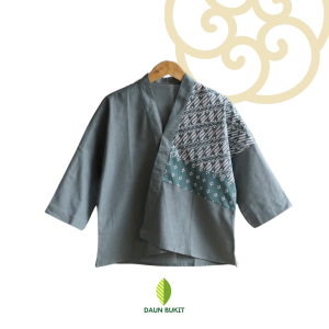 Eliana Blouse Kimono Linen Motif Batik Parang Premium