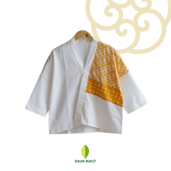 Eliana Blouse Kimono Linen Motif Batik Parang Premium - Image 3