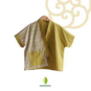 Prastika Blouse Linen Motif Batik Kawung Premium