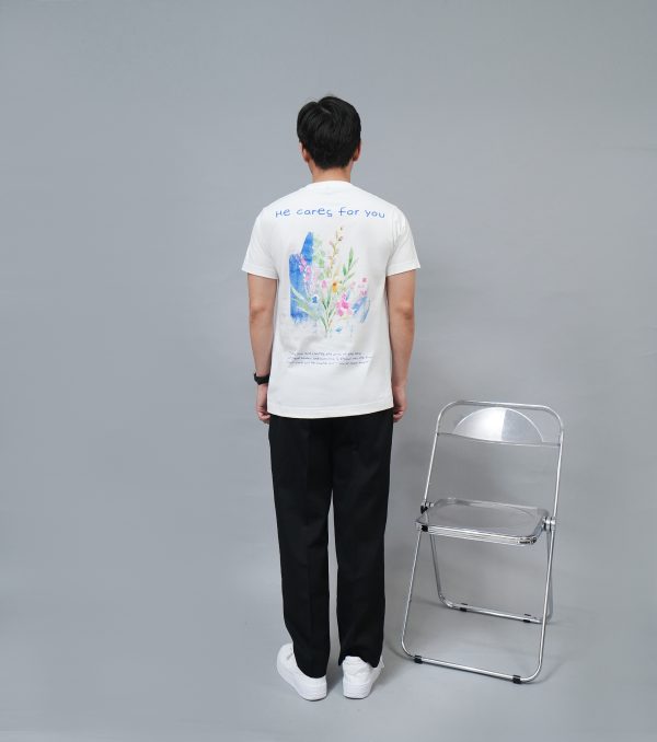 Kaos Rohani Kristen "He Cares For You" - Pengingat Kasih-Nya yang Personal