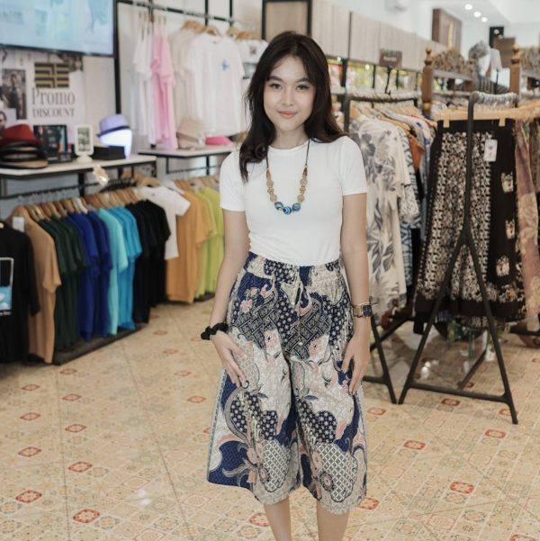 Celana Batik Wanita Santai Katun Stretch