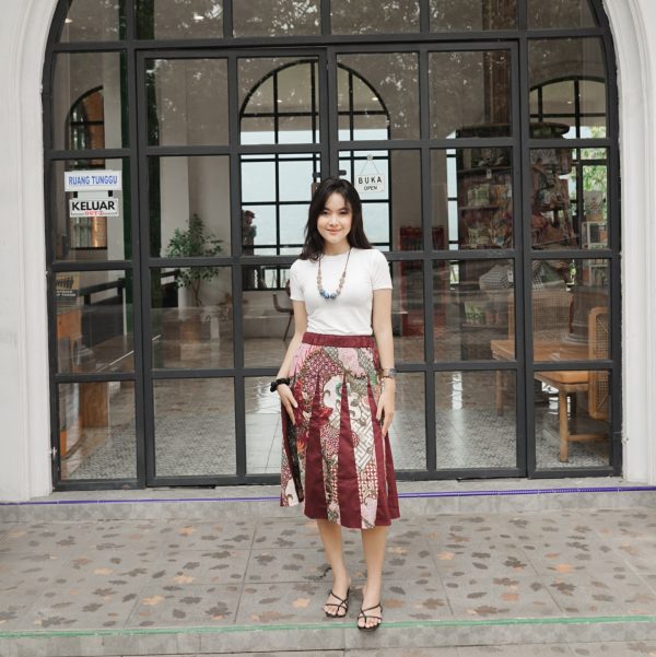 Rok Batik Wanita Panjang 7/8 Katun Stretch