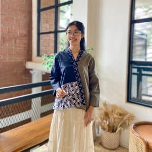 Batik Wanita - Wulan Batik Blouse Linen - koleksi Batik, Batik Wanita