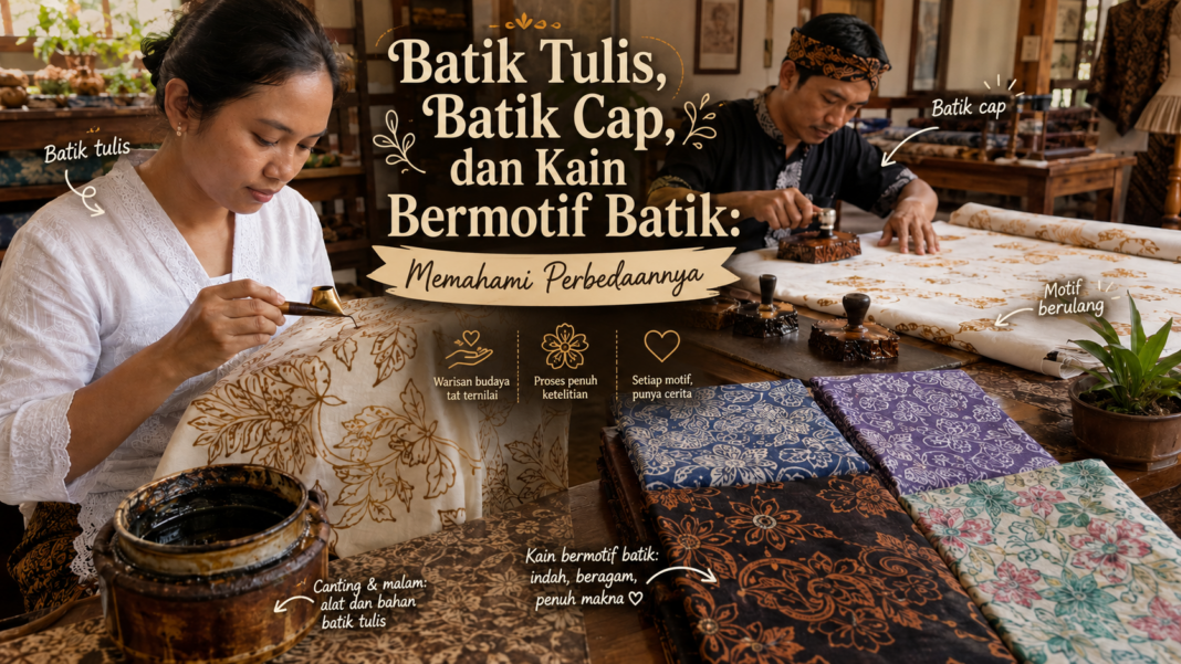 perbedaan batik tulis dan cap pada kain tradisional